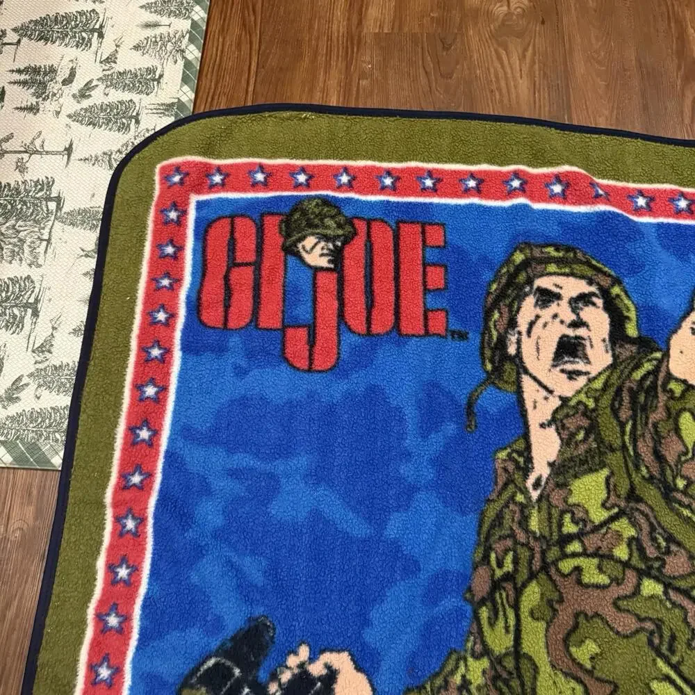 Vintage 90s/00s RARE G.I. JOE Army Military Novelty Promo Blanket Size 58x42‎